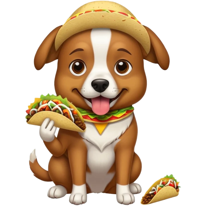 Dog eating taco emoji