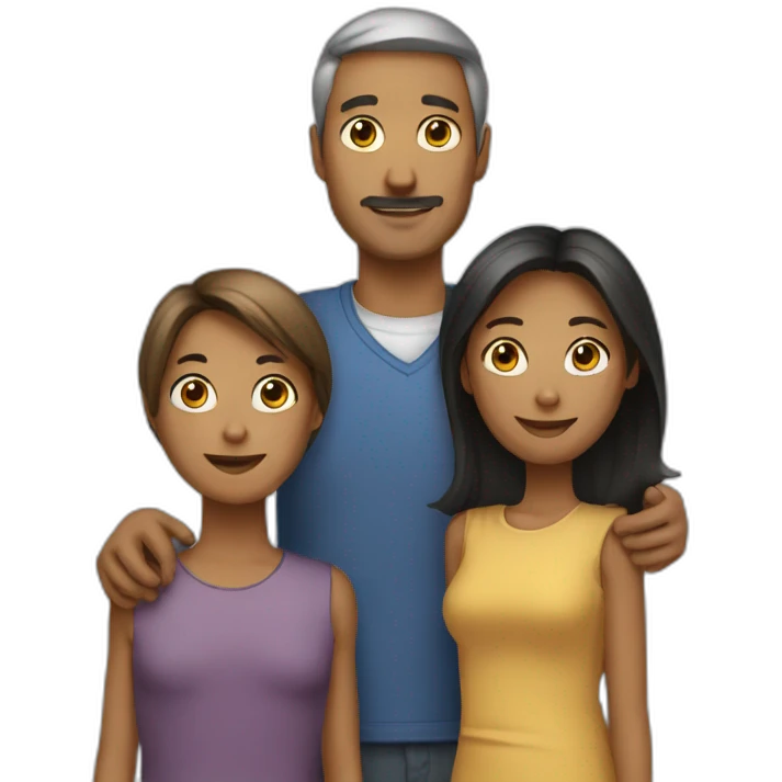 A housse with 3 people  emoji