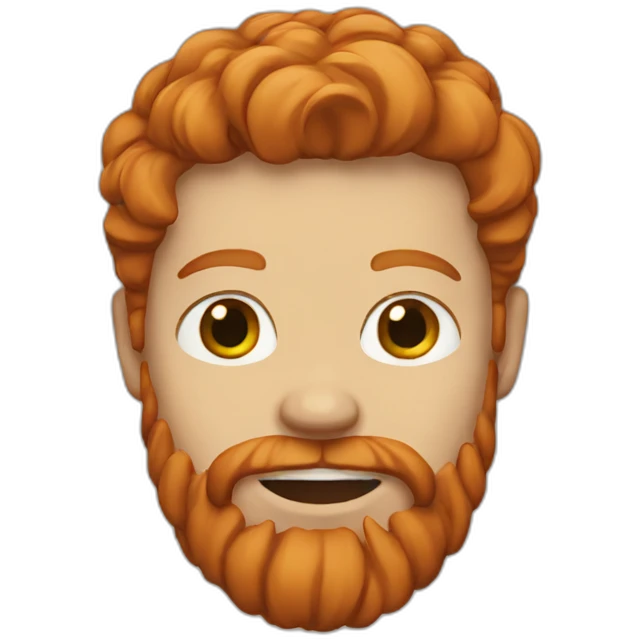 Redhead men ginger with beard emoji