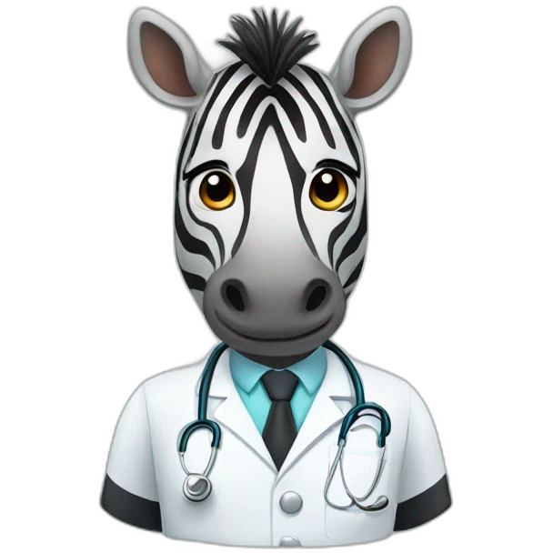 zebra is a doctor emoji