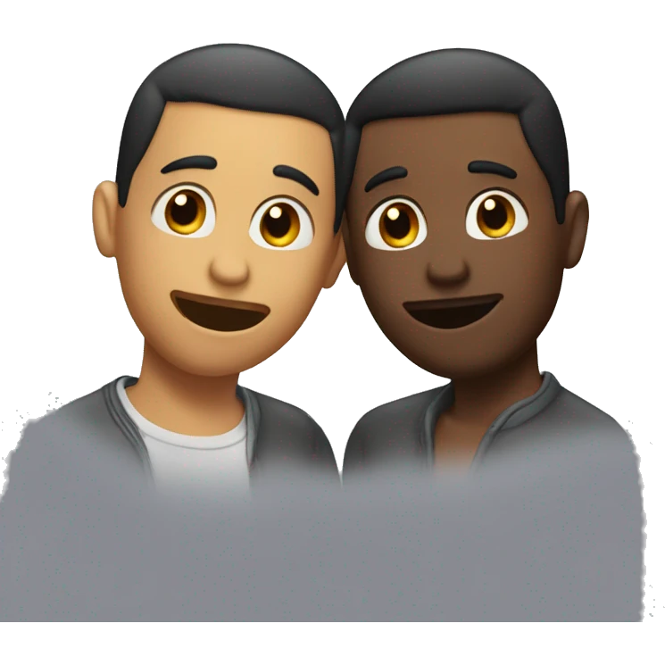Gay couple kissing emoji
