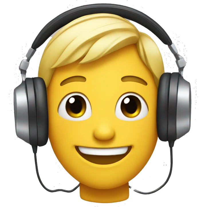 Smile face with headphones  emoji