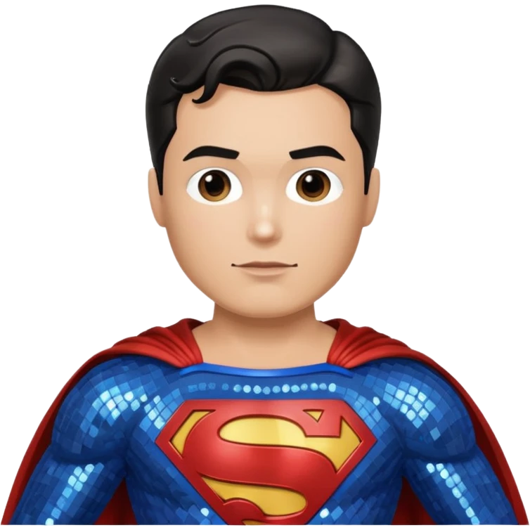 Superman with Sequin Outfit emoji