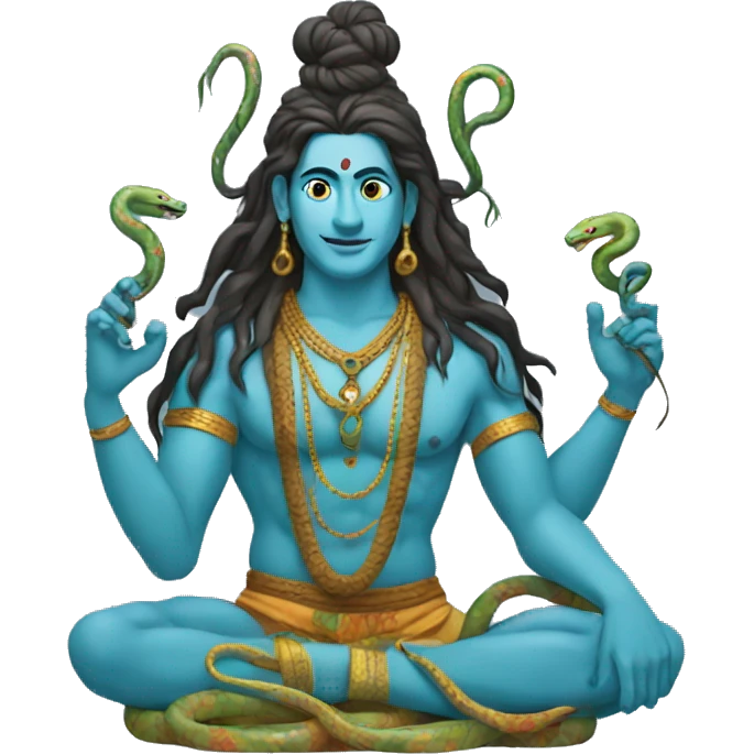 shiva with snake emoji