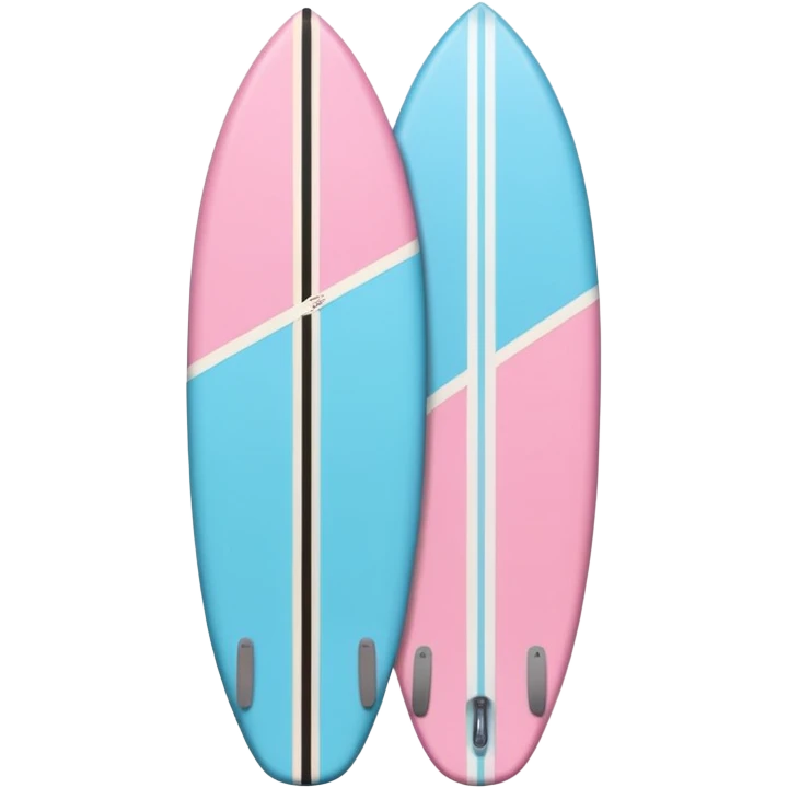 surf board light pink and light blue emoji