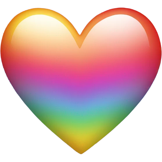 Rainbow-colored heart emoji