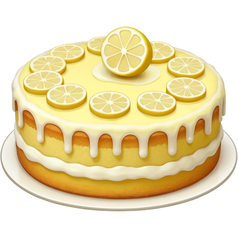 A delicious lemon cake emoji. emoji