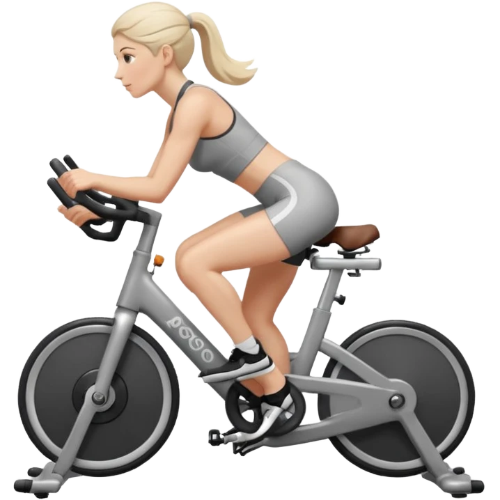 Bicycles Ergonomic bicycle of gym: seated white woman emoji