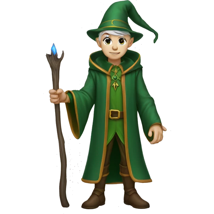 Elf male wizard Halloween theme, emoji emoji