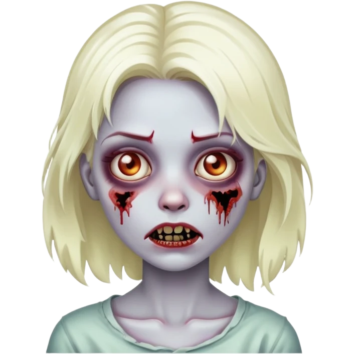 girl zombie platinum blonde emoji