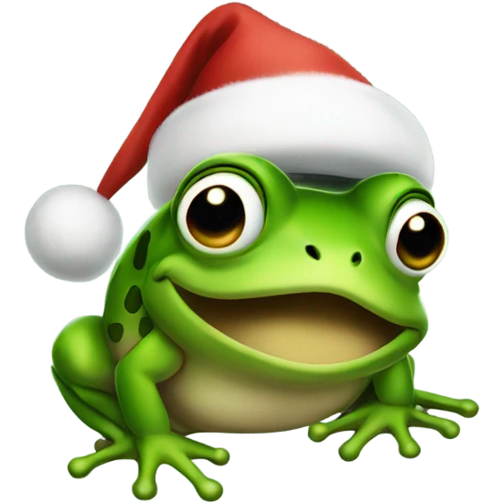 Frog Santa emoji