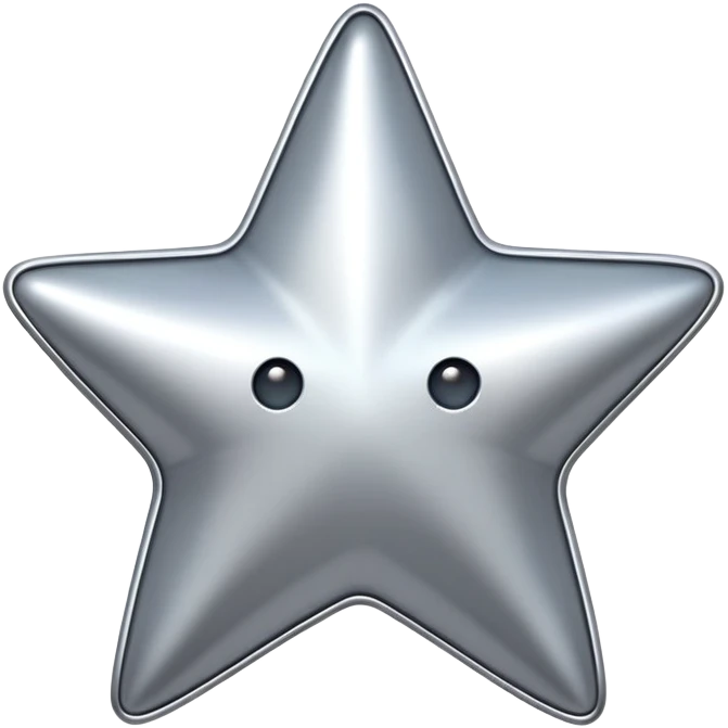 Metallic soft star emoji