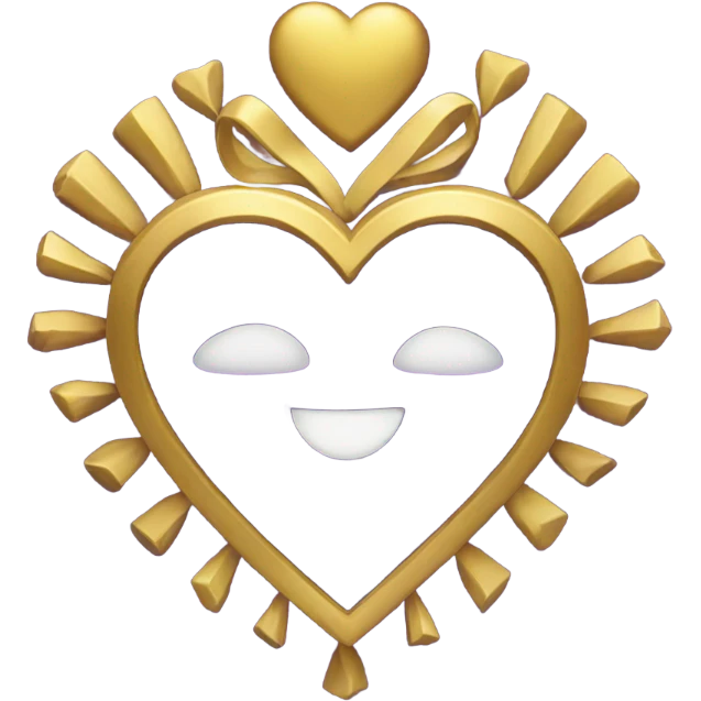 Purple and gold heart  emoji