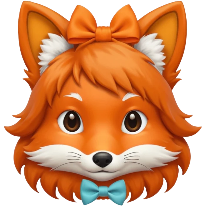 fox with a hair bow emoji