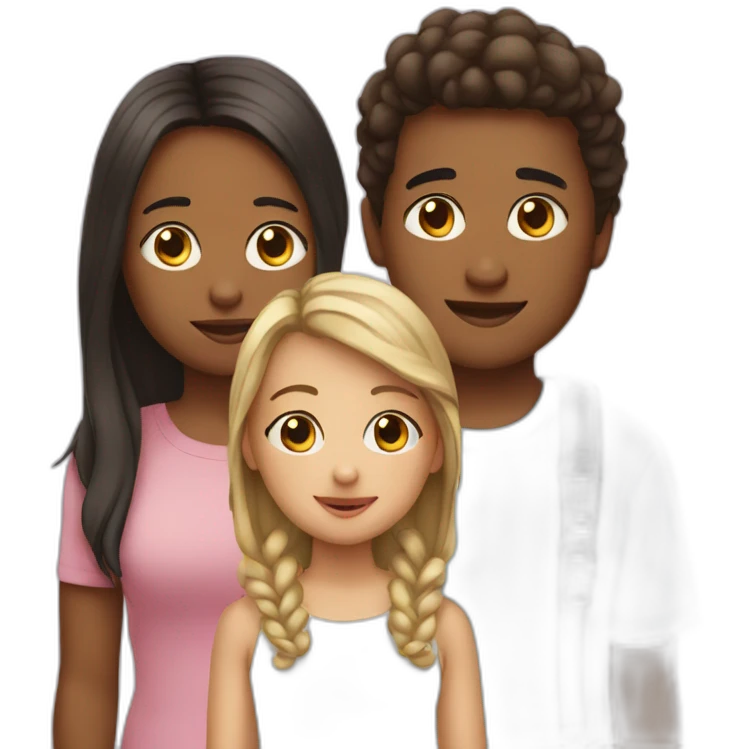 Two sisters and one angel brother emoji