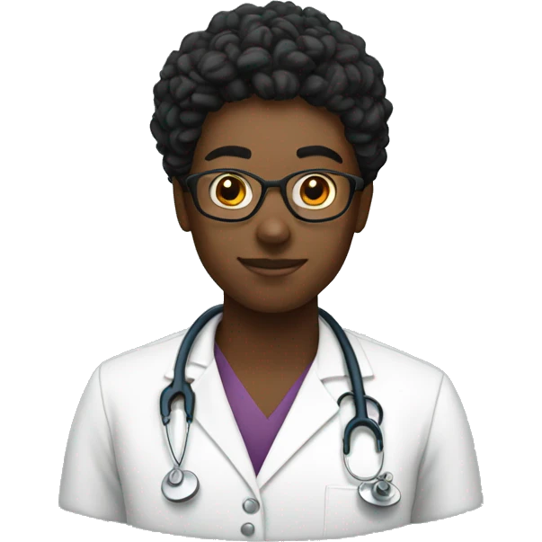 black medical student emoji