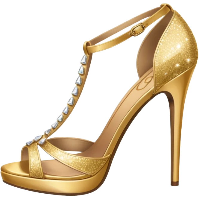 Gold party heels emoji