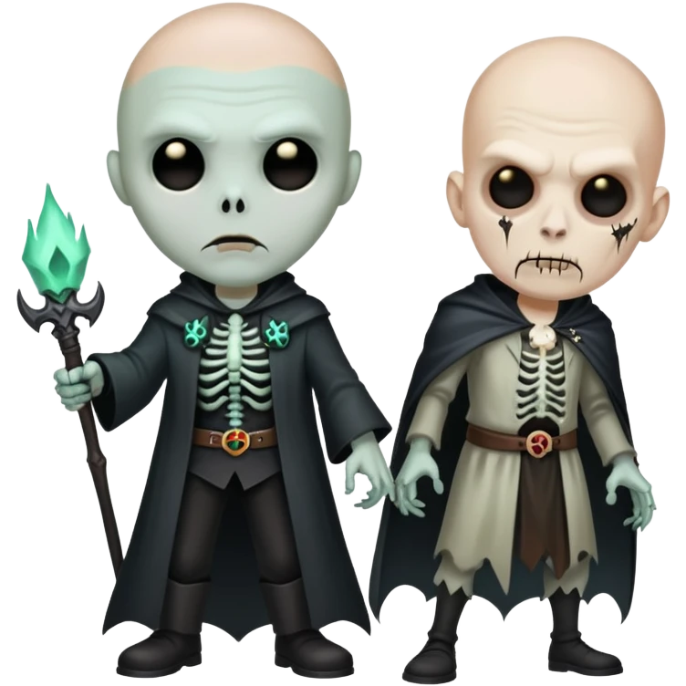 The bald necromancer and his undead assistant emoji