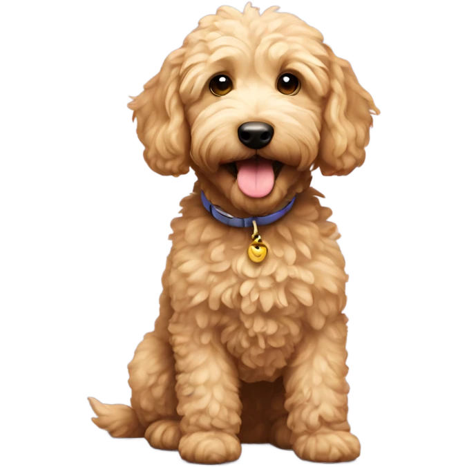 Miniature golden doodle emoji