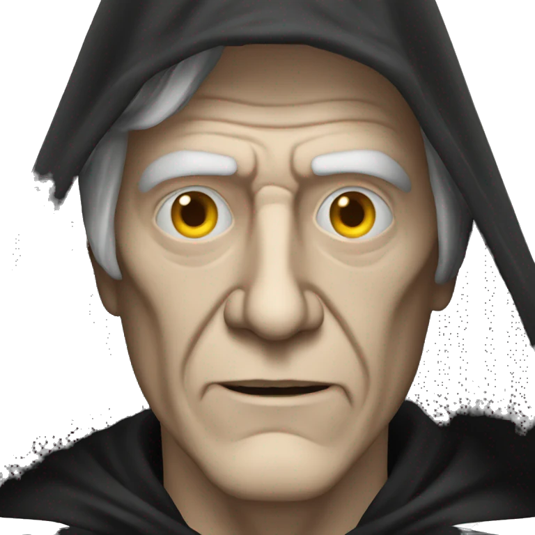 palpatine under a black hood emoji