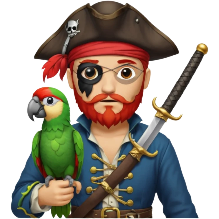 pirate and parrot emoji