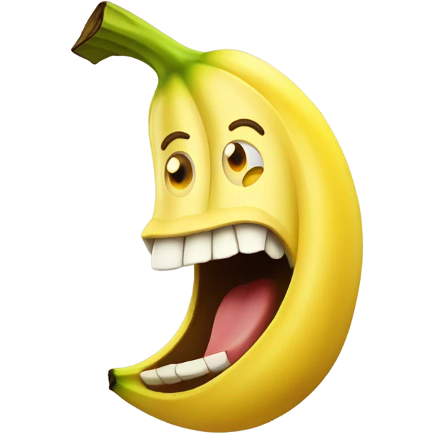 Mouth on banana  emoji