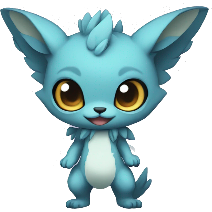 a anthro chibi-style Fakémon-hybrid full body emoji