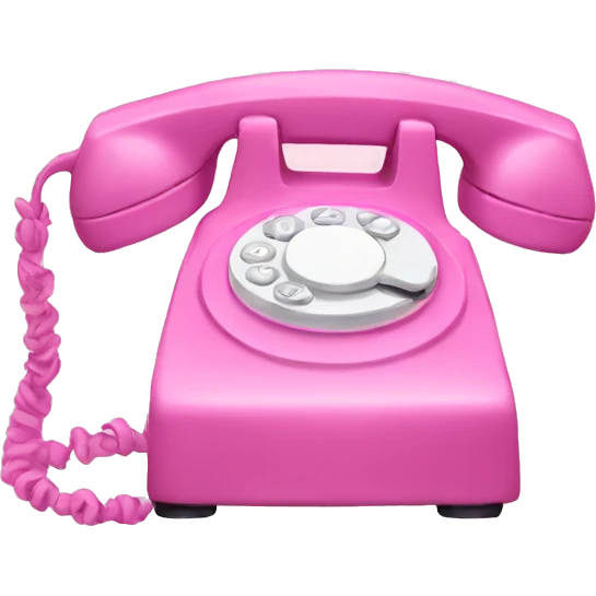 Pink phone emoji