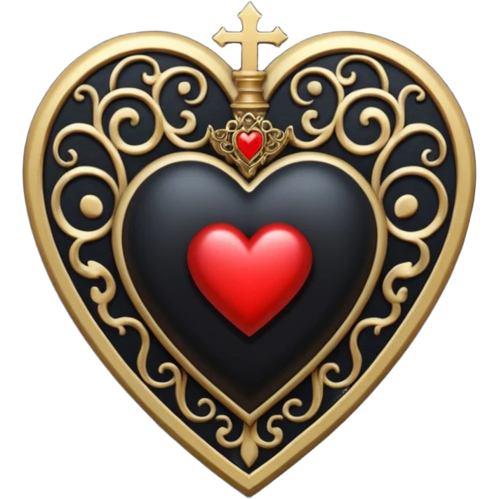 goth heart with a dark tarot deck emoji