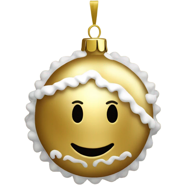 Christmas ornament gold emoji