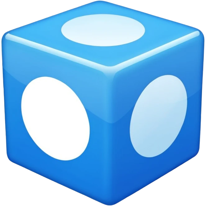 Cube BLUE  emoji