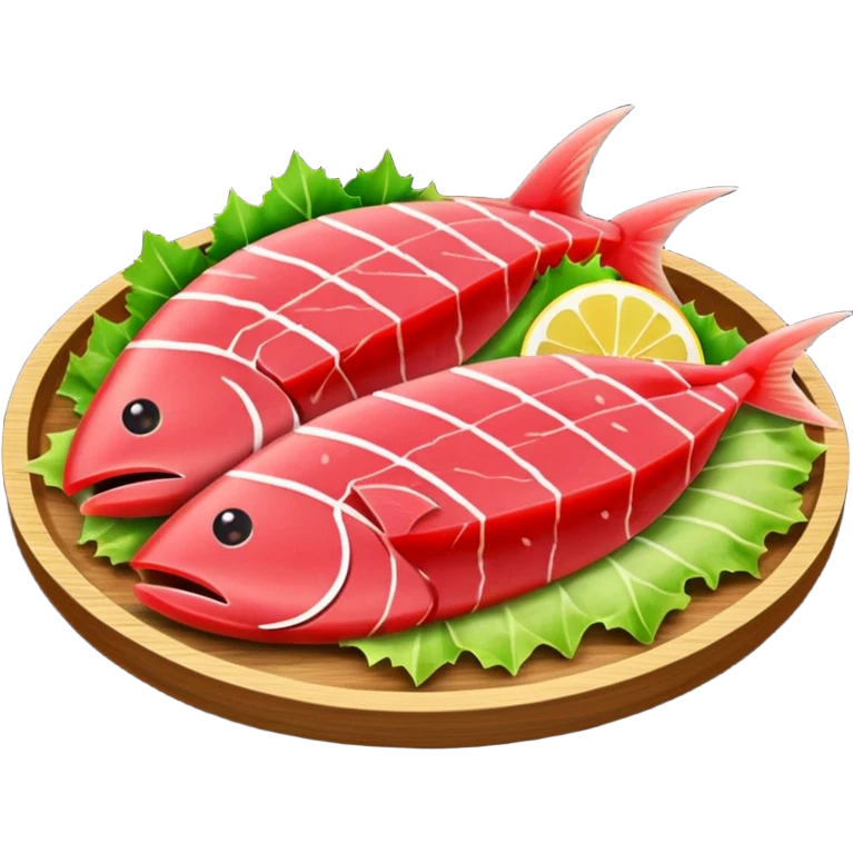 Make tuna sashimi iPhone emoji style emoji