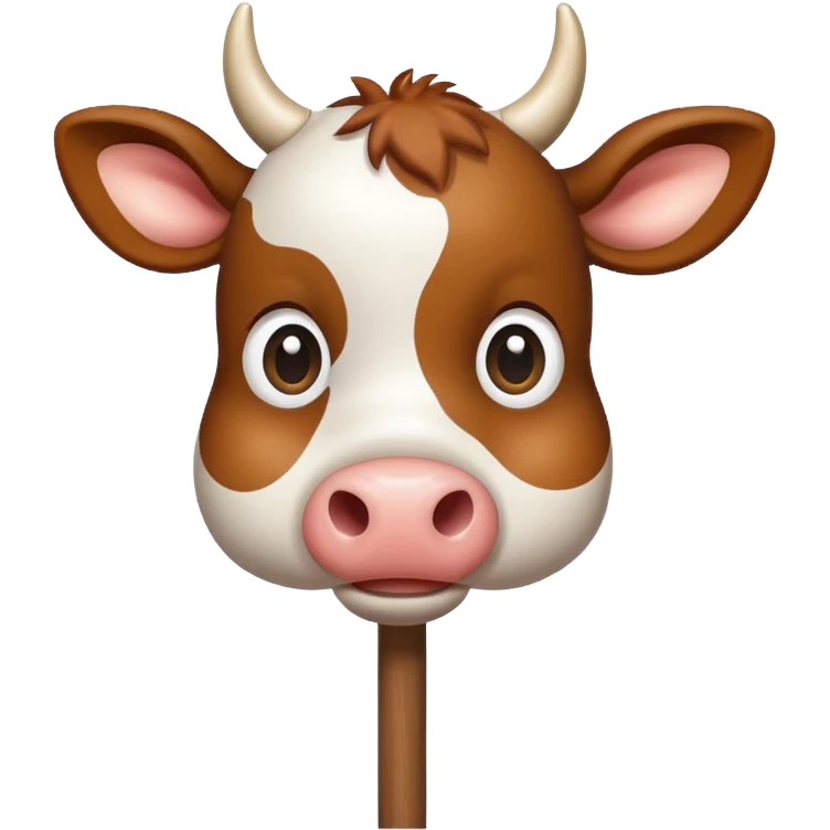maak een koe op stokje emoji