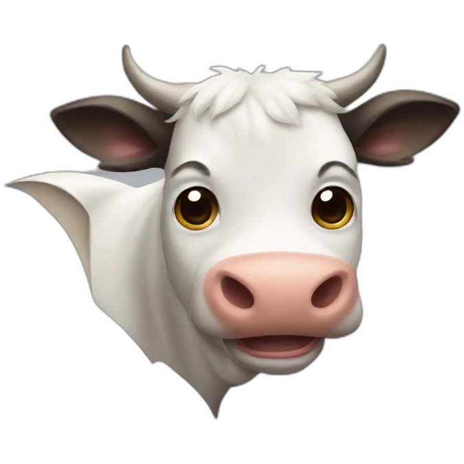 A cow that is also a bat emoji