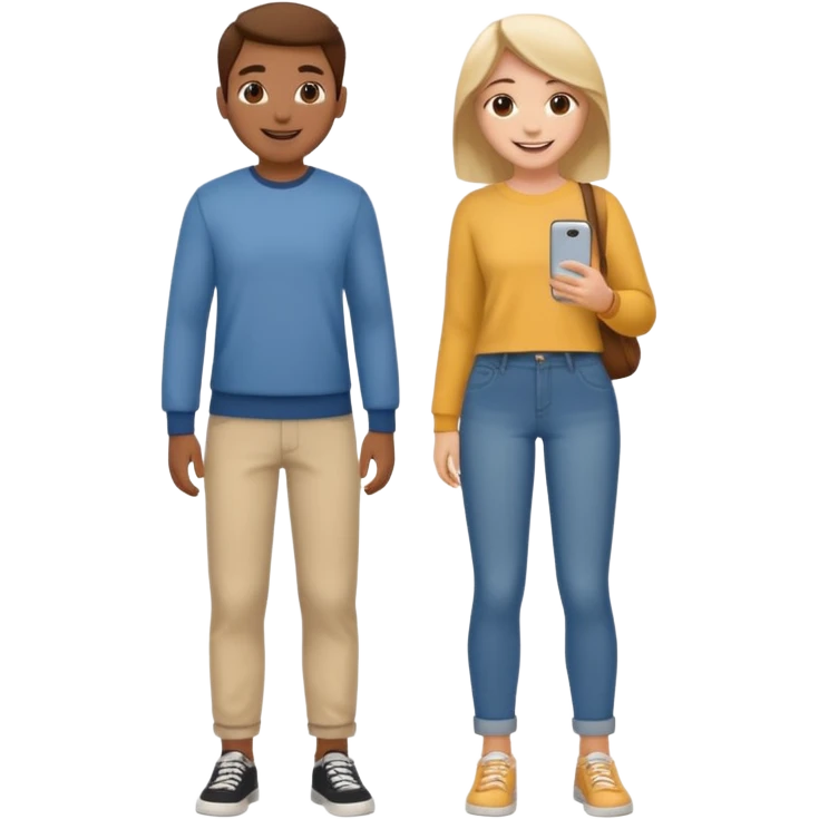 two friends, full body emoji