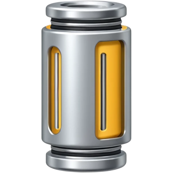 small metallic connector pin front view. emoji