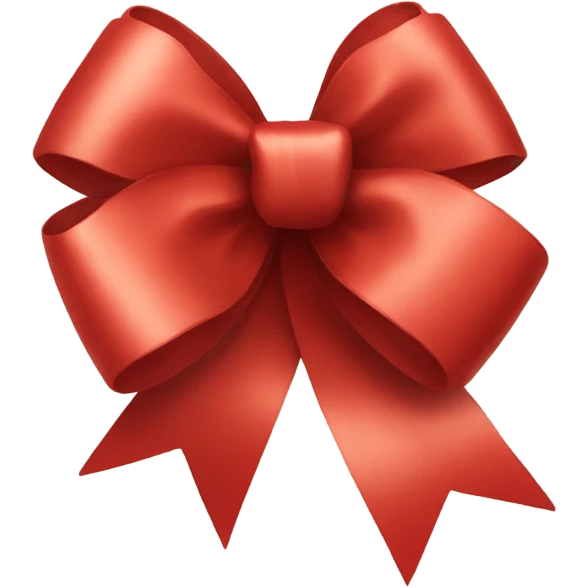 red gift bow emoji