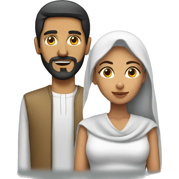 Mexican woman with Arab man emoji