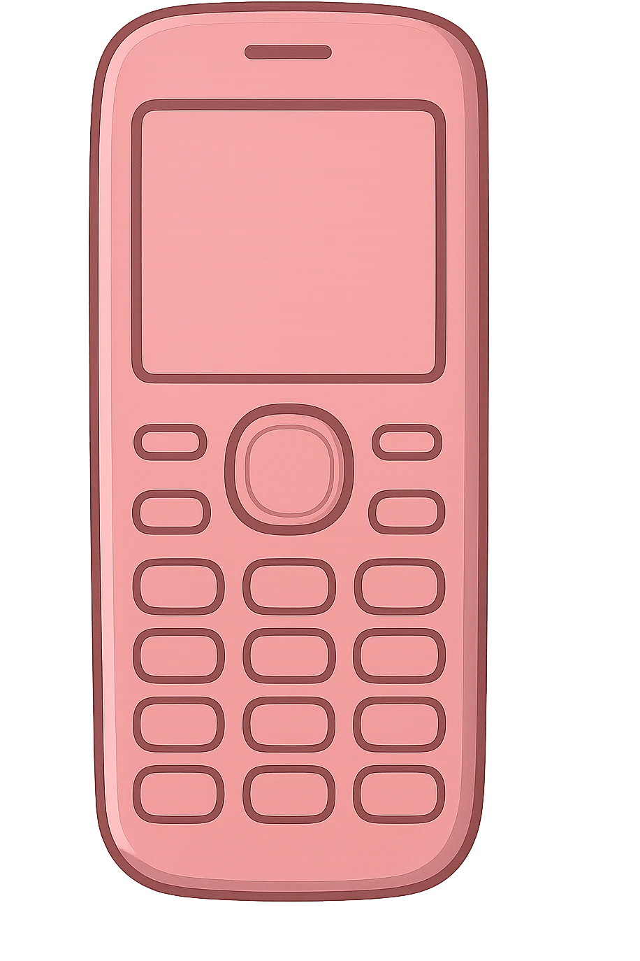 digital illustration of a pink phone, no background emoji