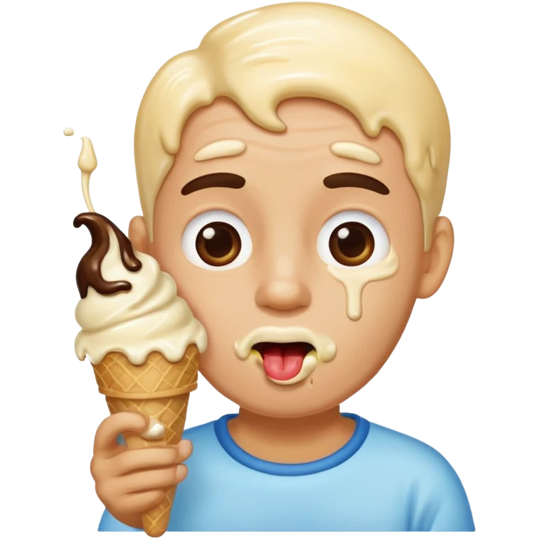 Uomo che mangia il gelato emoji