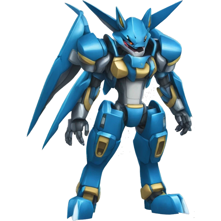 Sharpedo-Lucario-medabot-Mecha full body emoji