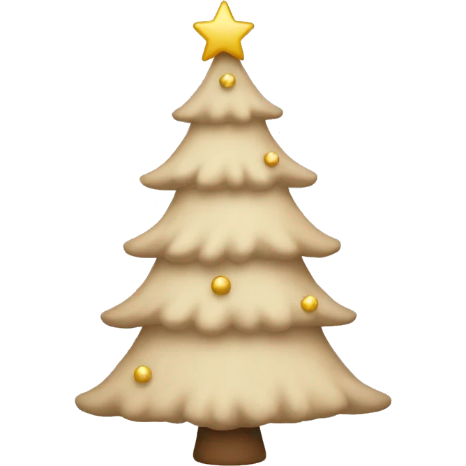 Beige aesthetic christmas tree emoji