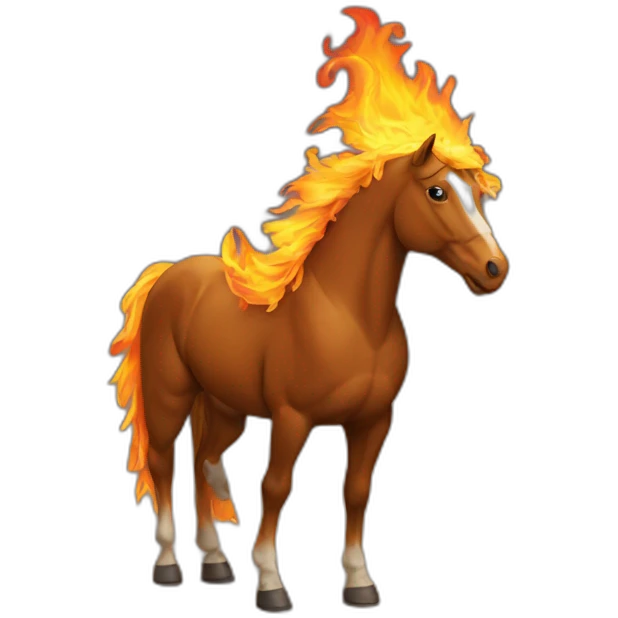 fire and horse emoji