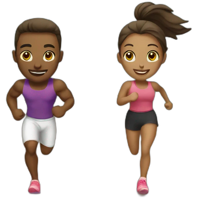 couple training together emoji