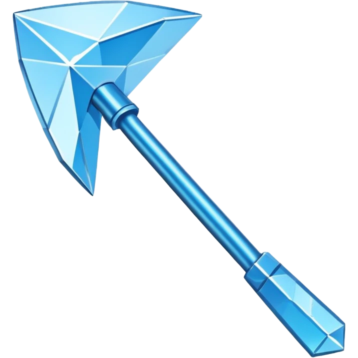 detailed diamond hoe from Minecraft emoji