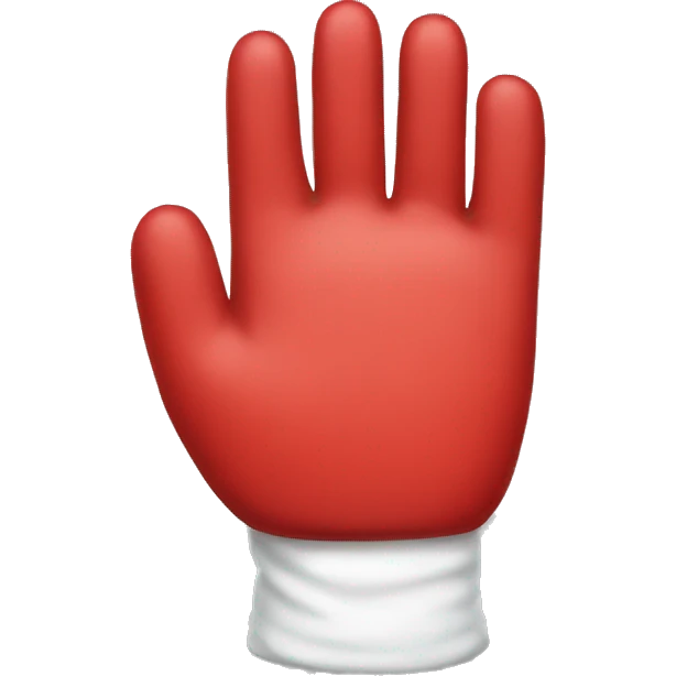 Guante rojo emoji