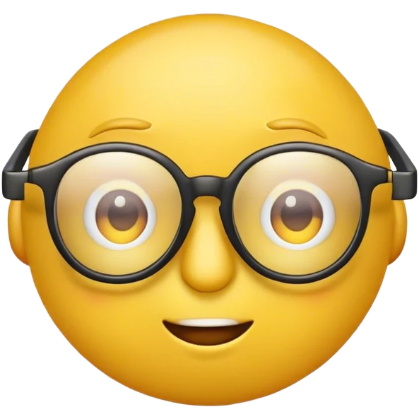 cool emoji with glasses. The emoji is the round and yellow standard formfactor emoji
