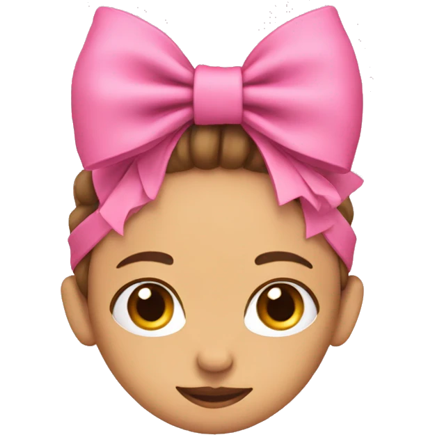 Pink headband with bow emoji