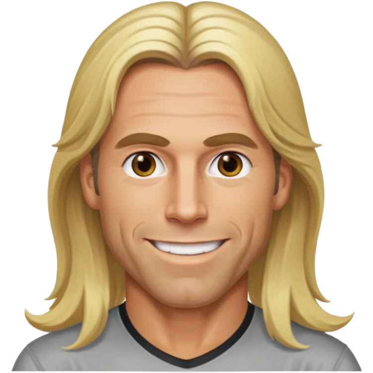 Shawn Michaels with hazel eyes, long blonde hair emoji