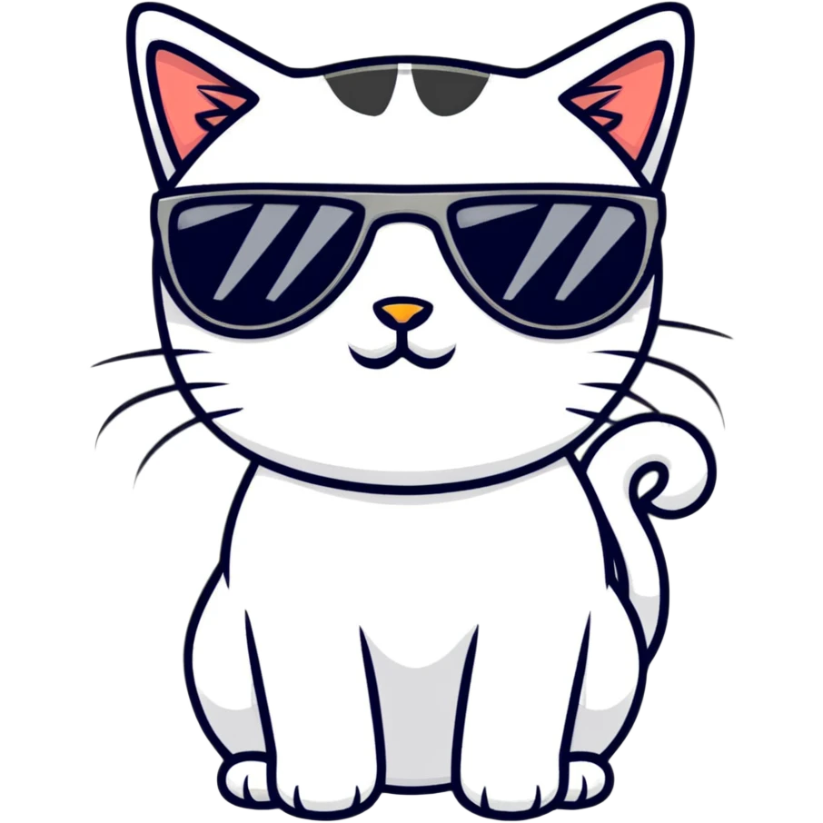 Cat with sunglasses emoji